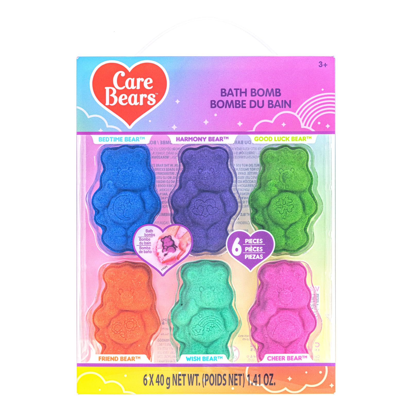 Townley Girl Care Bears bath bombs bubblegum fizz brighten bath time.