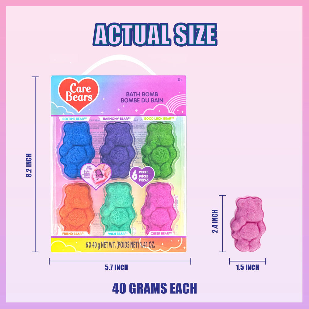 Townley Girl Care Bears molded bath bombs showcase cute characters.