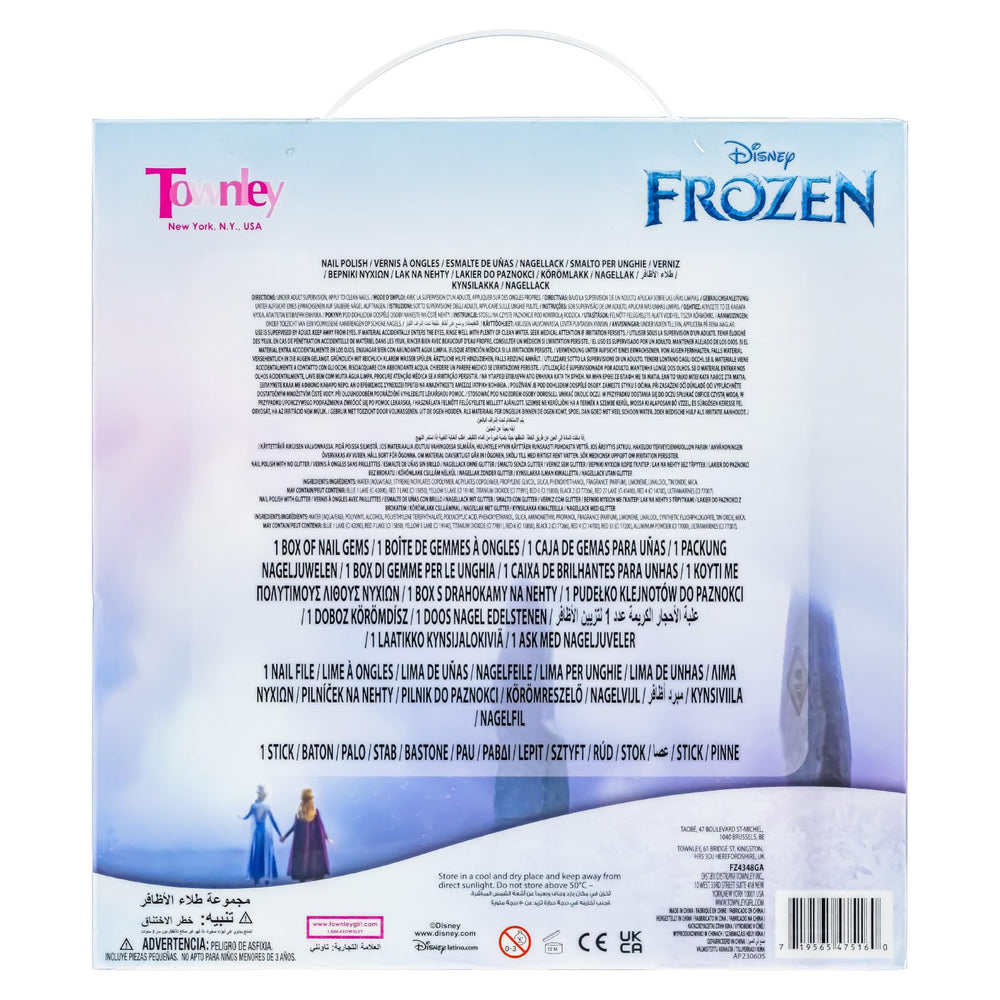 Townley Girl Disney Frozen display box showcasing the 9-piece set.