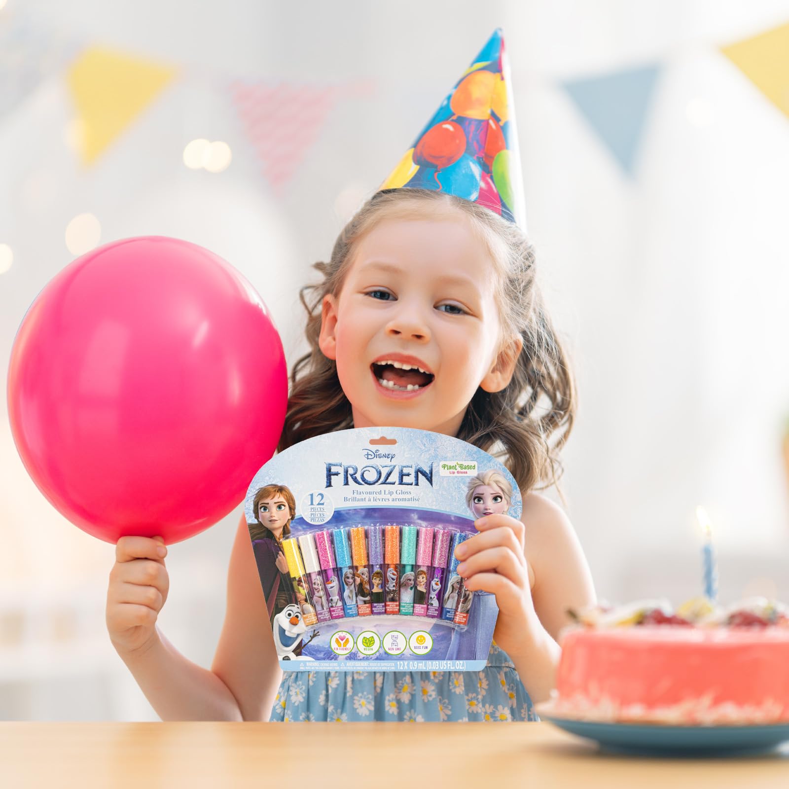 Presentación atractiva para cumpleaños, noches de pijamas y sorpresas.