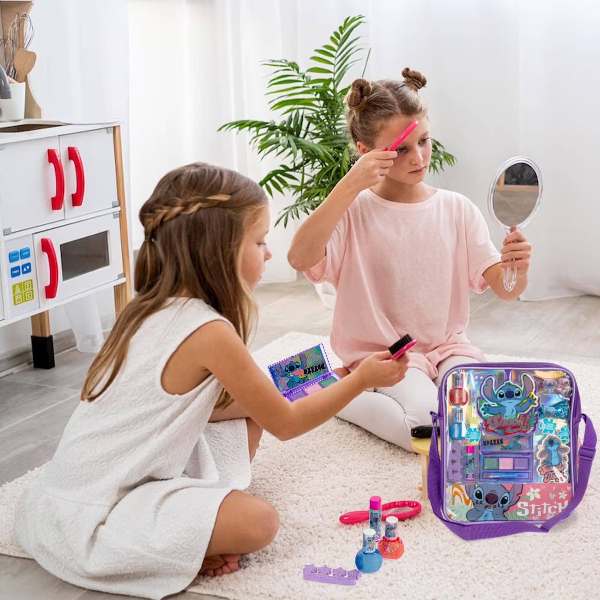 Townley Girl Disney Lilo y Stitch lazos de cabello con purpurina.