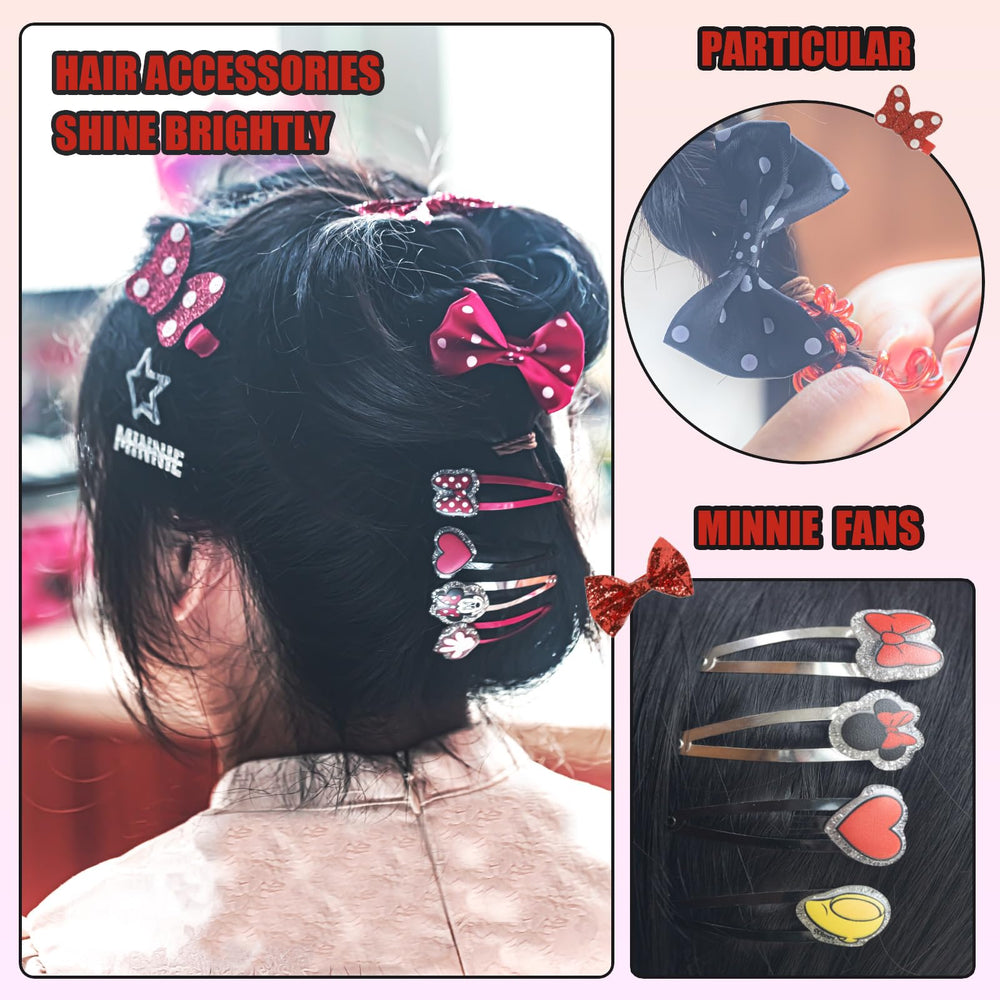 Townley Girl Minnie Mouse aro de pelo rojo y blanco para looks juguetones