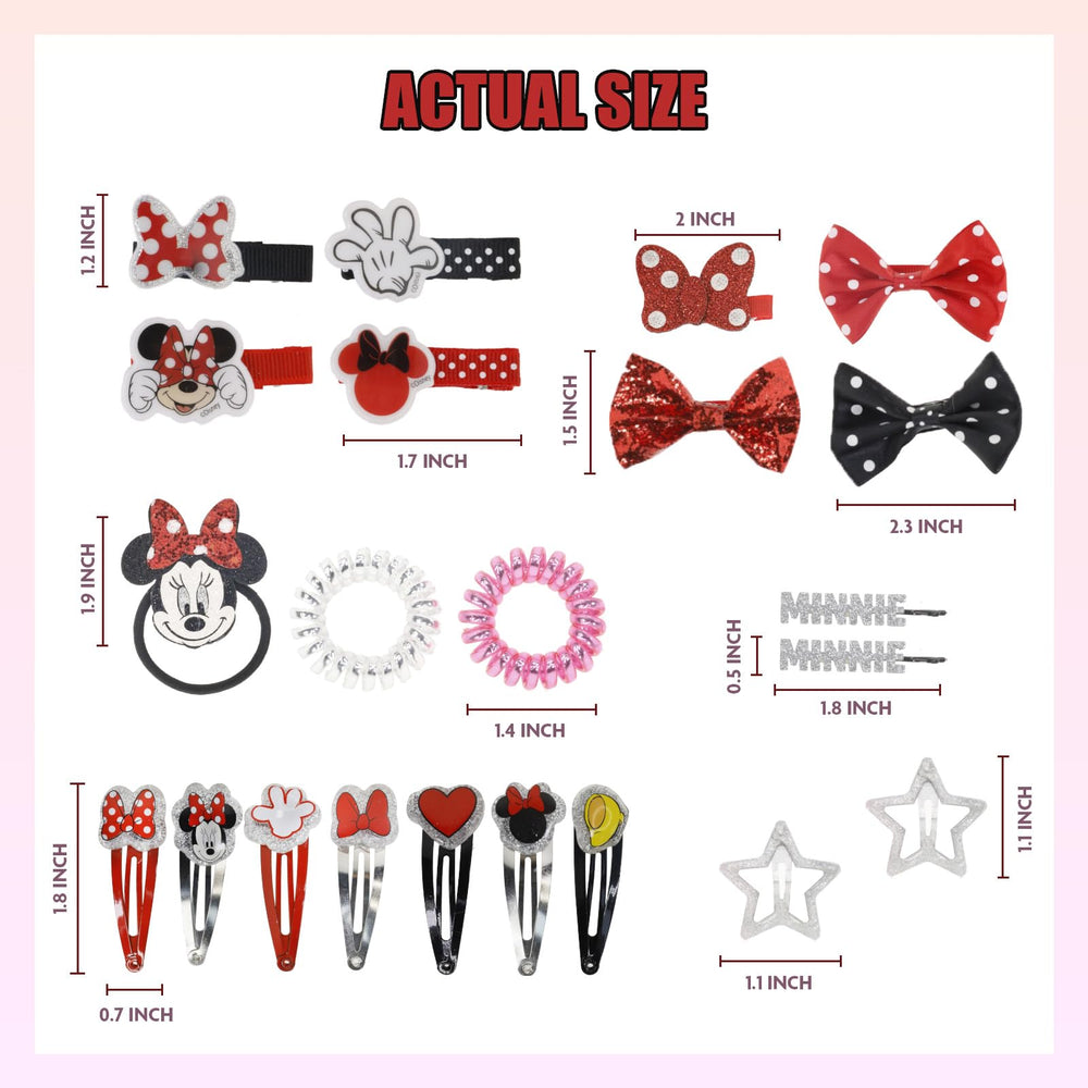 Townley Girl Minnie Mouse clips lunares para crear toques divertidos