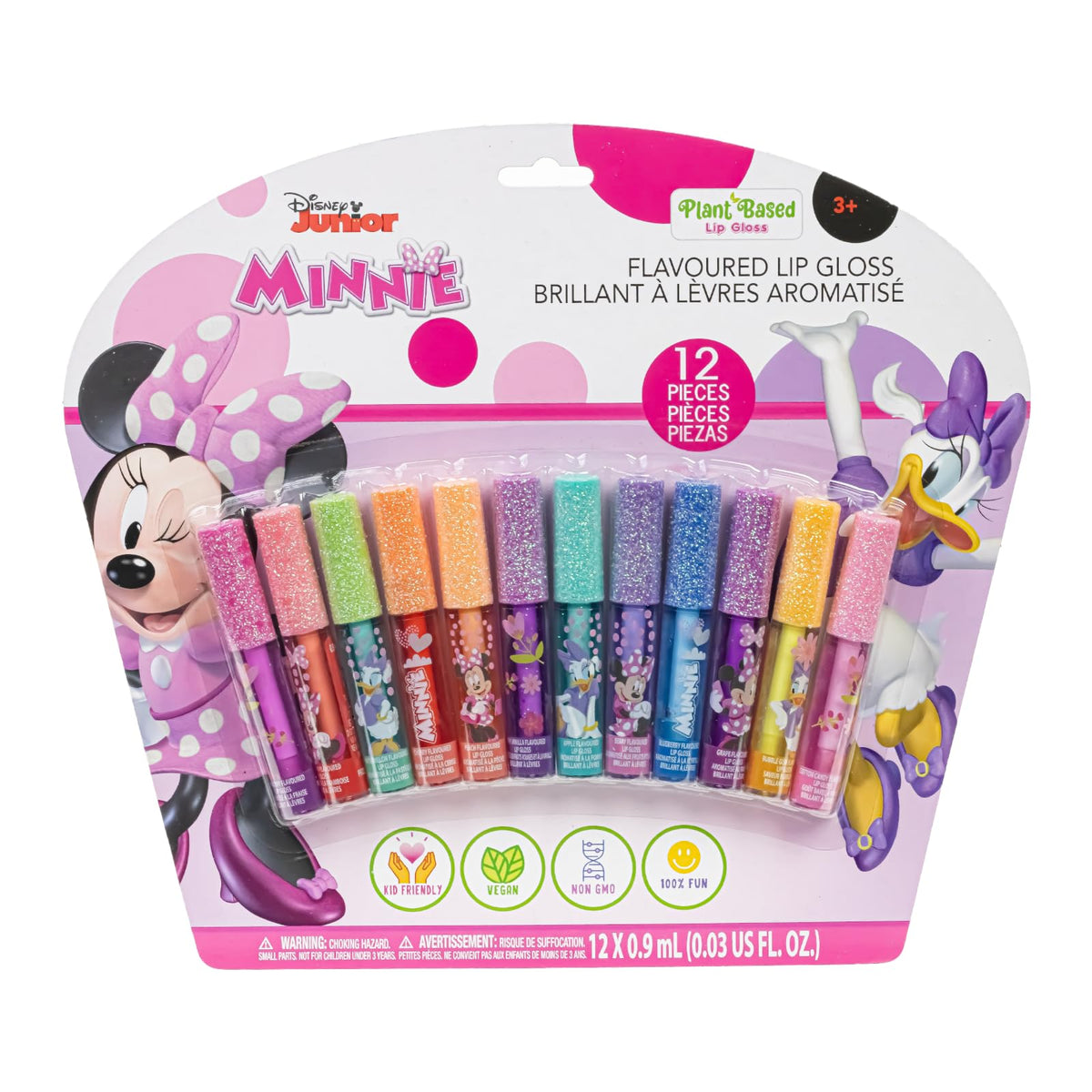 Townley Girl Minnie Mouse kit labios basados en planta para juego seguro
