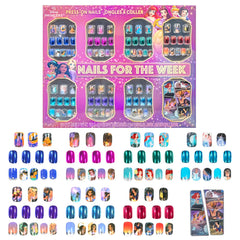 Townley Girl Disney Princess 84 piece glitter nails display for pretend play