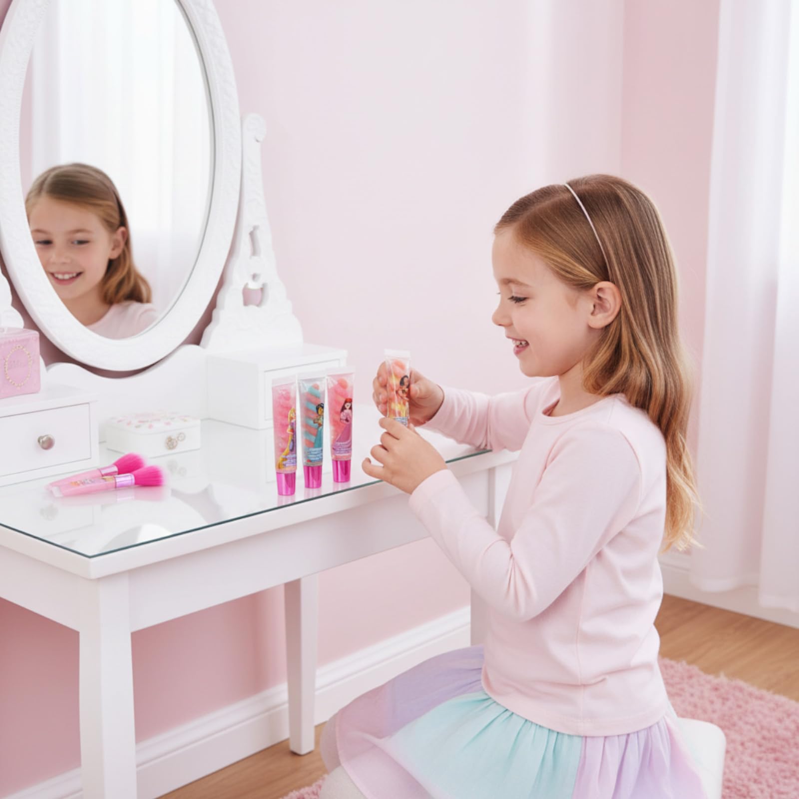 Townley Girl non-sticky finish keeps lips moisturized for hours.