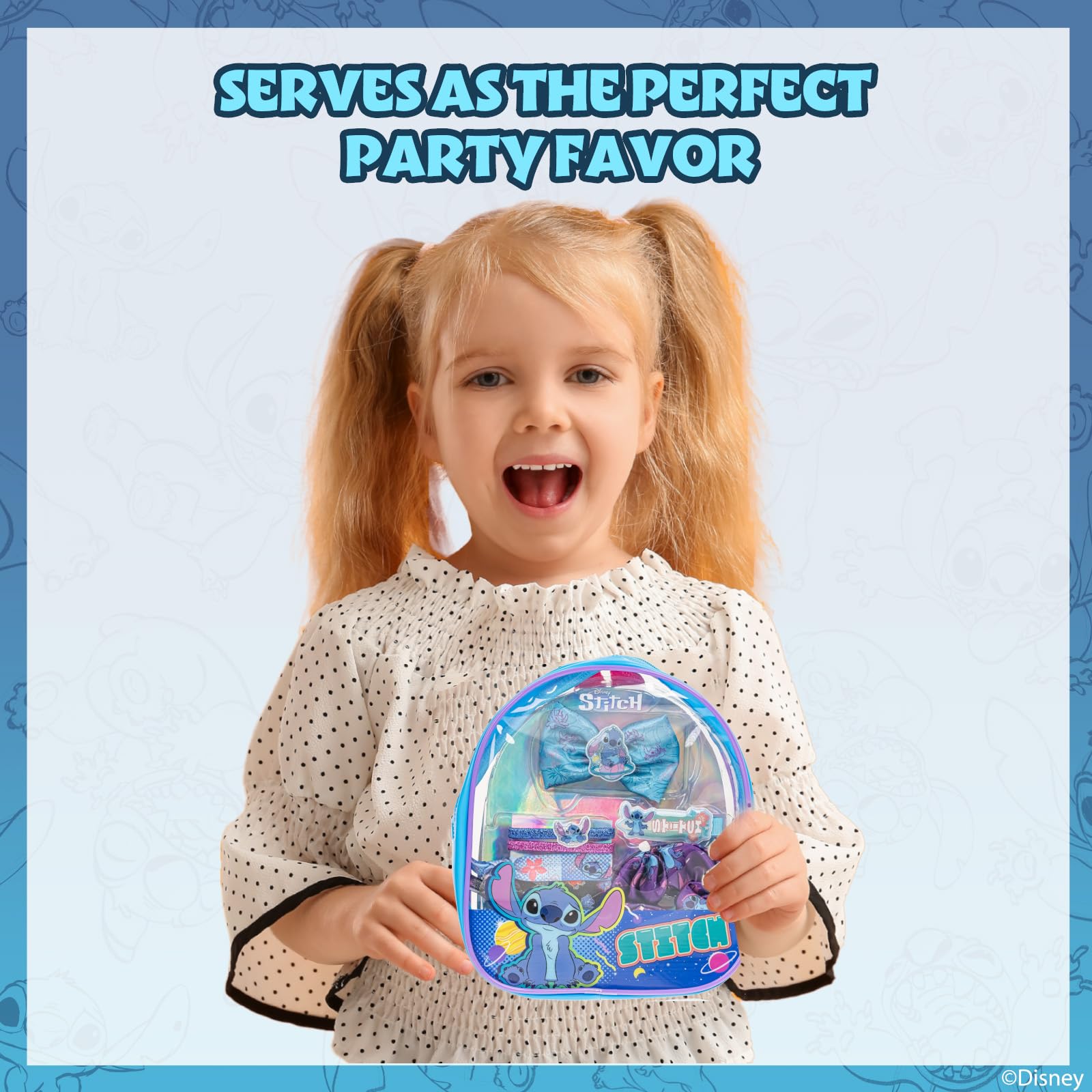 Look diario con accesorios Stitch para escuela o juego.