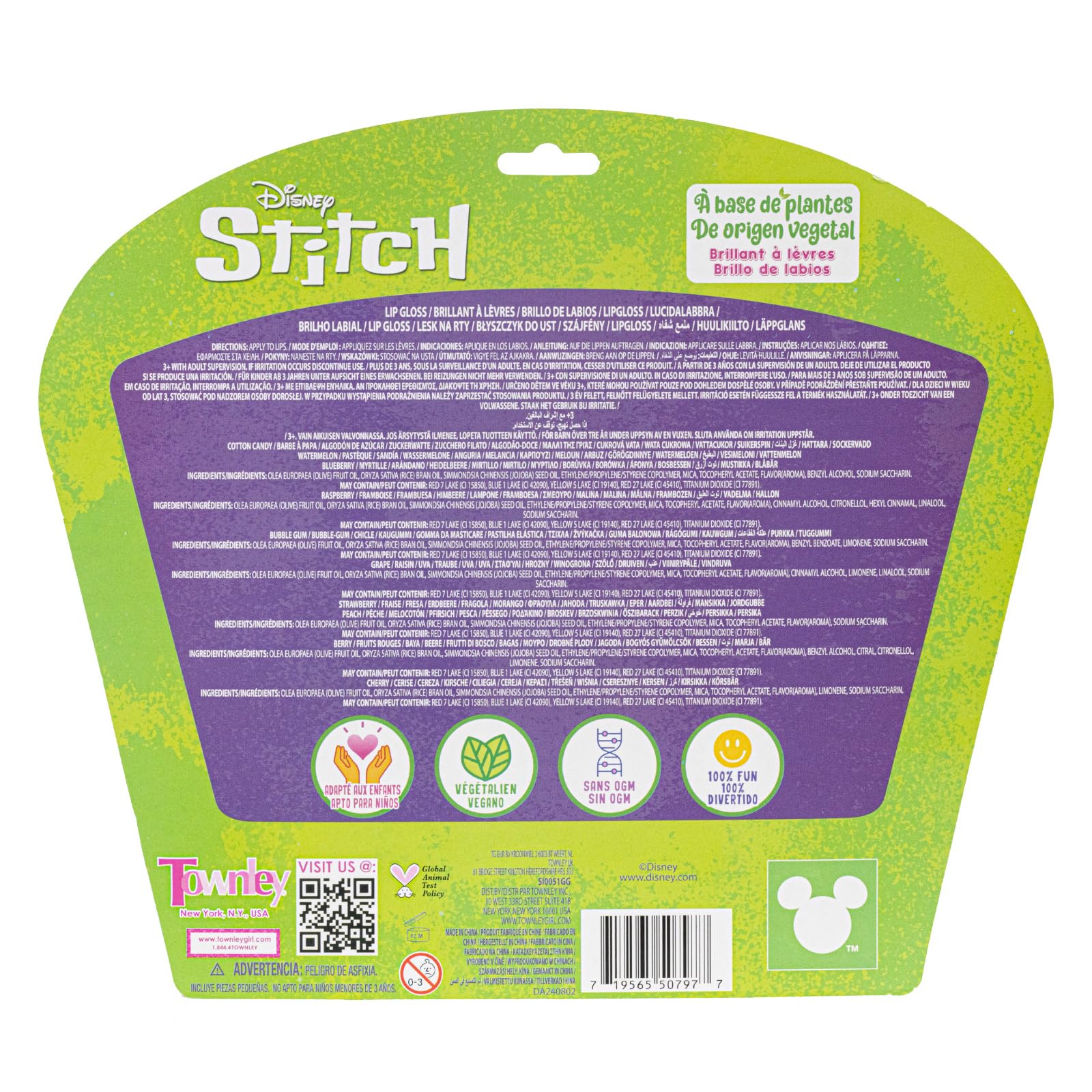 Townley Girl Disney Stitch personaje Stitch presente en el set de maquillaje