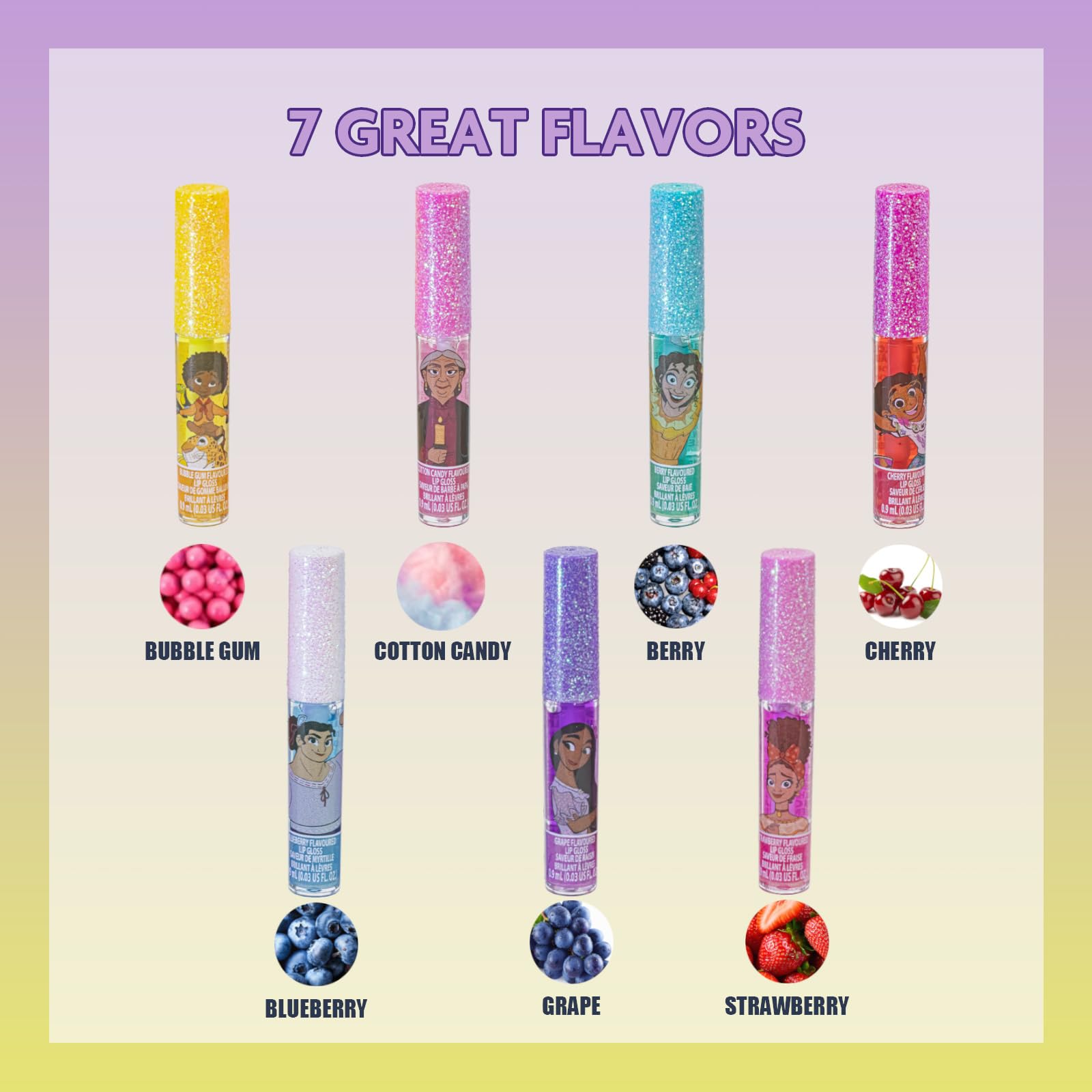 Townley Girl Encanto brillo labial rosa, ideal para juego diario