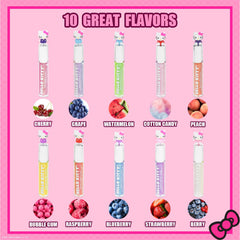 Townley Girl Hello Kitty brillos labiales con sabores variados para juego y fiestas.