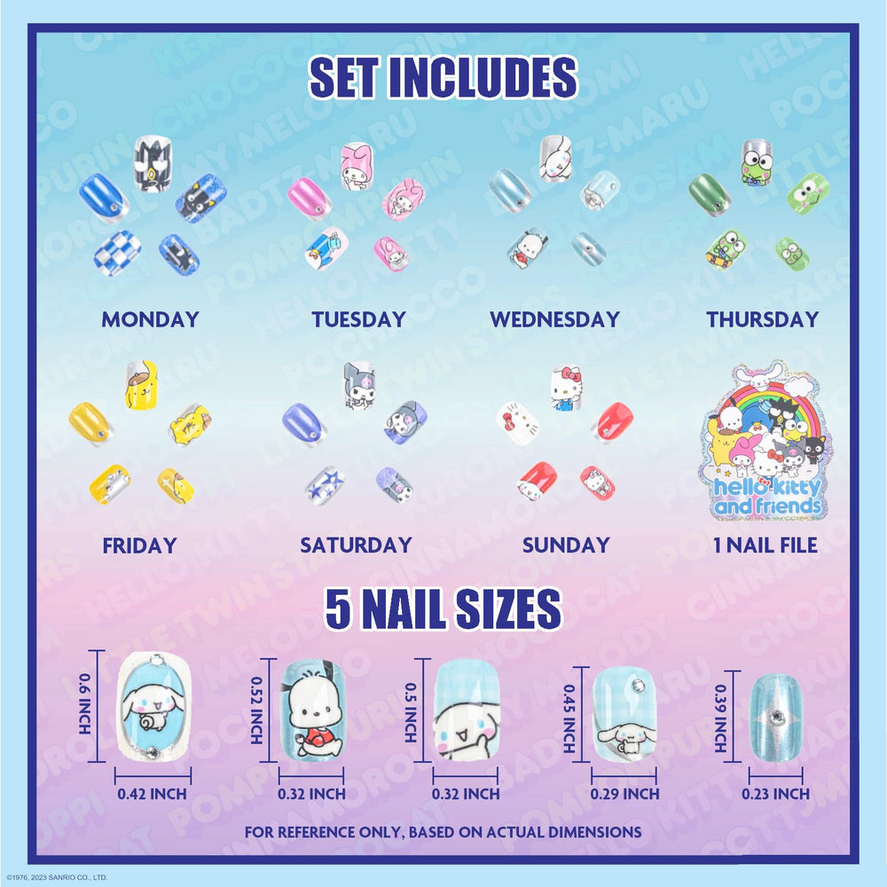 Townley Girl Hello Kitty diseños brillantes en uñas para divertir y crear.