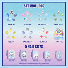 Townley Girl Hello Kitty diseños brillantes en uñas para divertir y crear.