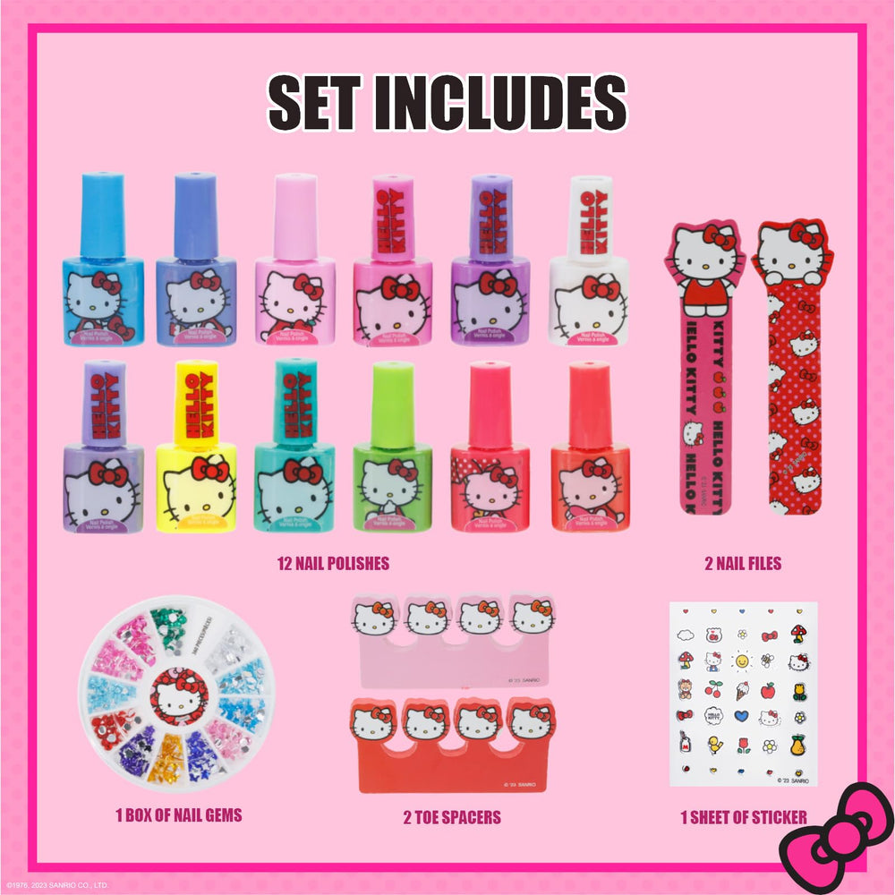 Botella azul neón de Townley Girl Hello Kitty para manicuras imaginativas