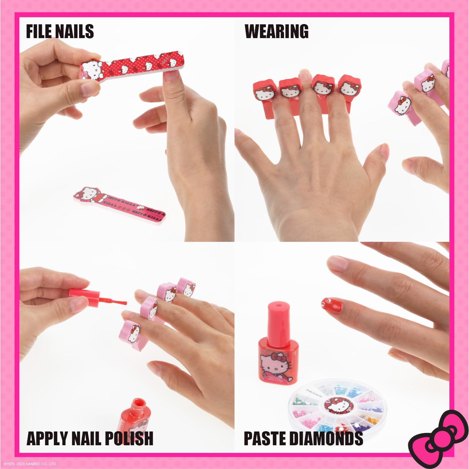 Botella verde opaco de Townley Girl Hello Kitty para uñas divertidas
