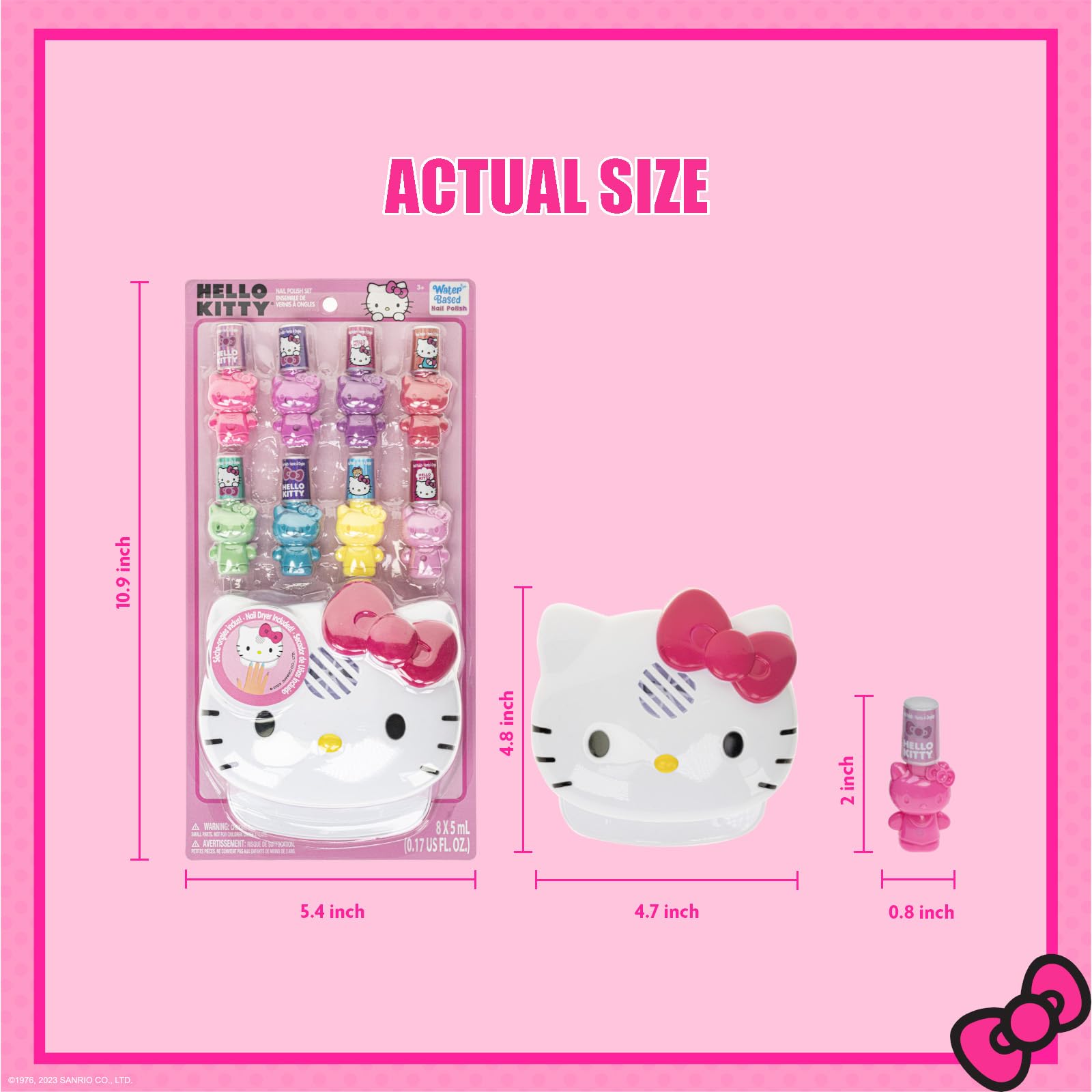 Townley Girl Hello Kitty: esmalte rosa opaco con acabado suave y duradero.