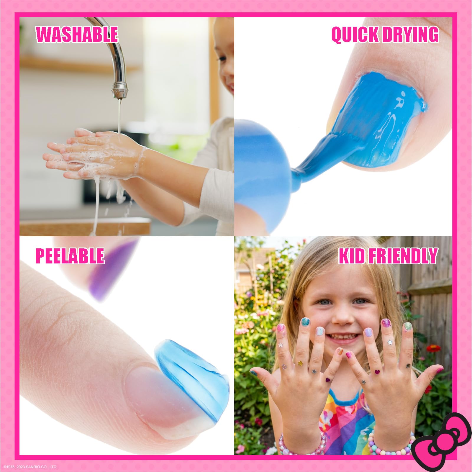 Townley Girl Hello Kitty: esmalte verde con brillo para combinaciones creativas.