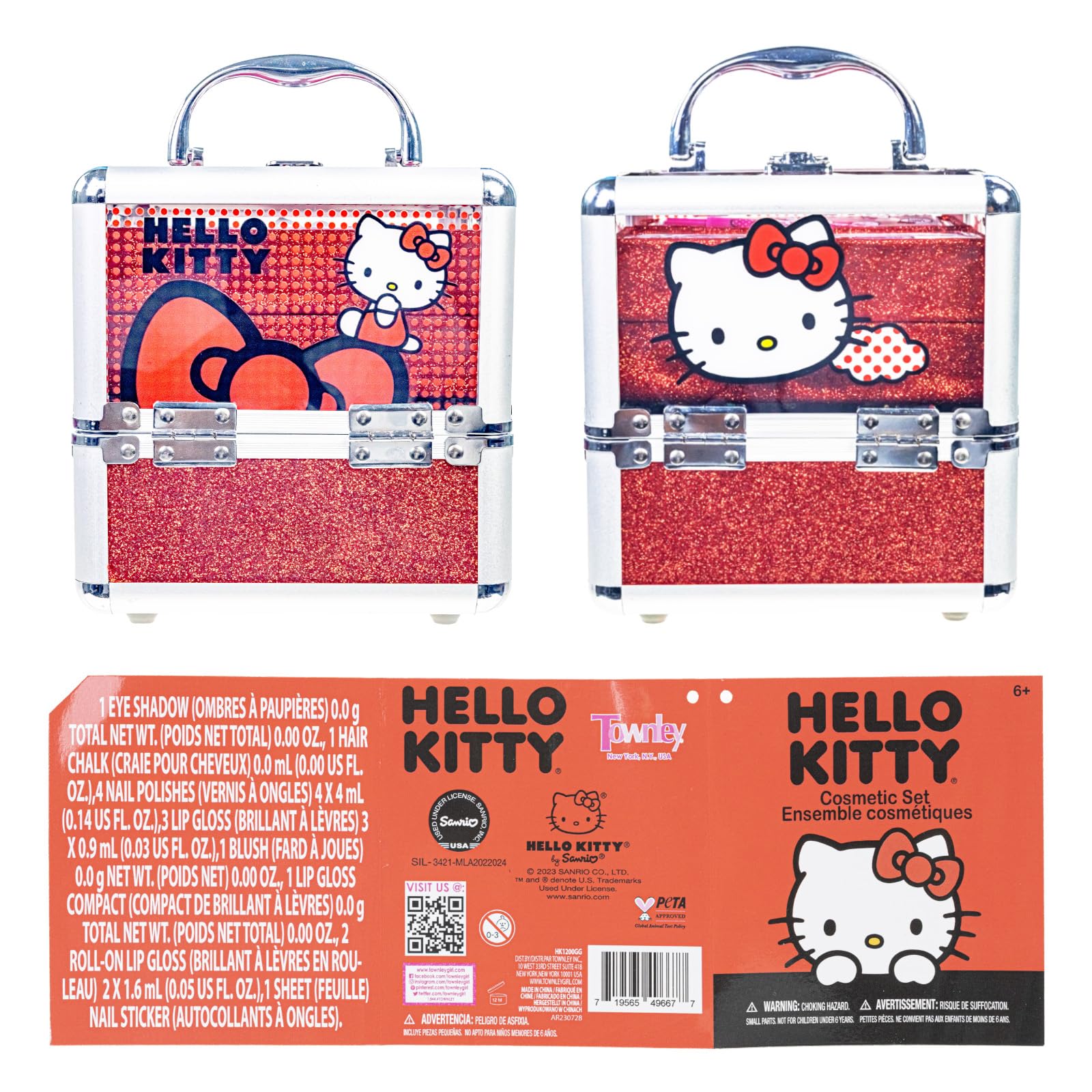 Townley Girl Hello Kitty makeup accessories set for complete makeover play