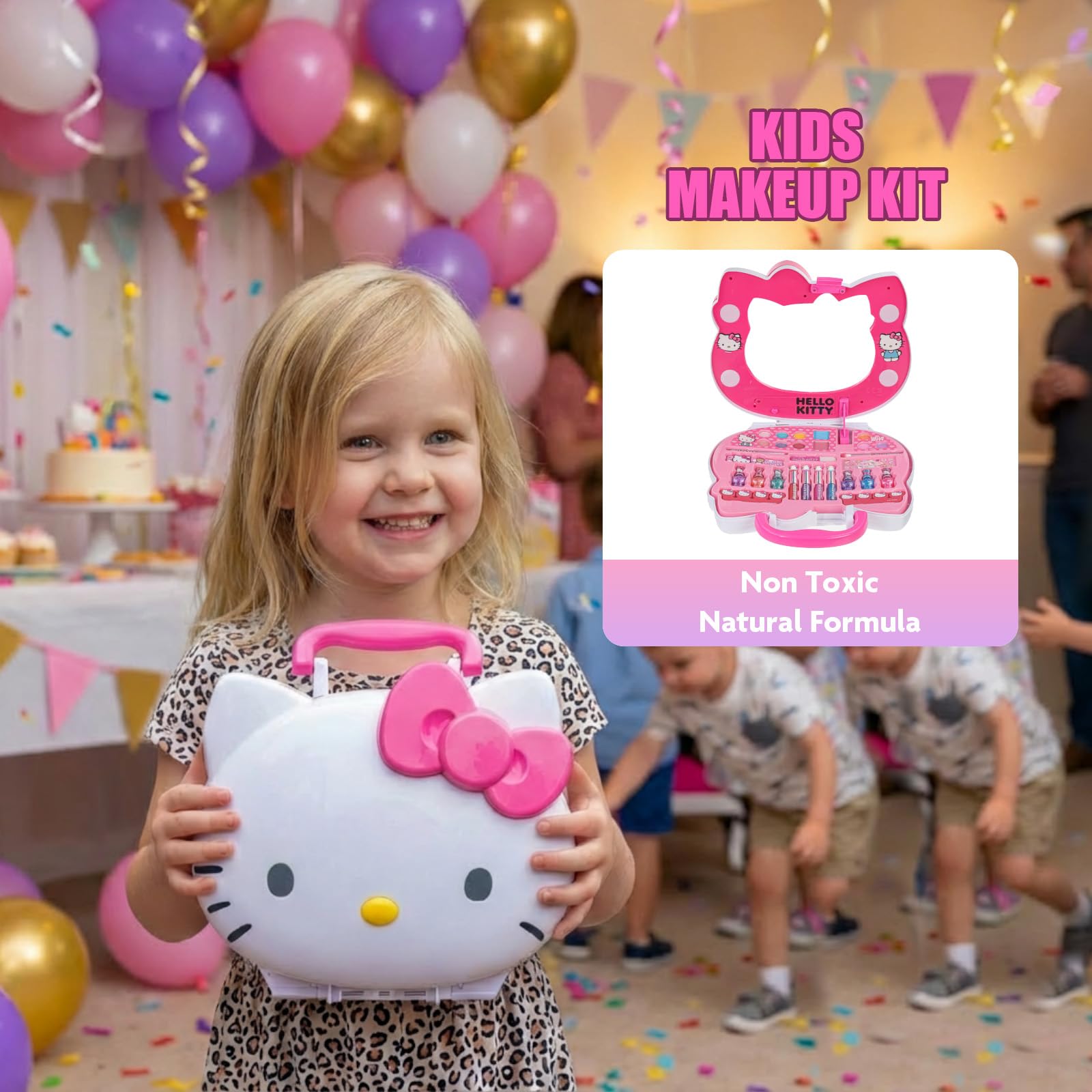 Townley Girl Hello Kitty plant-based formulas wash out easily with water