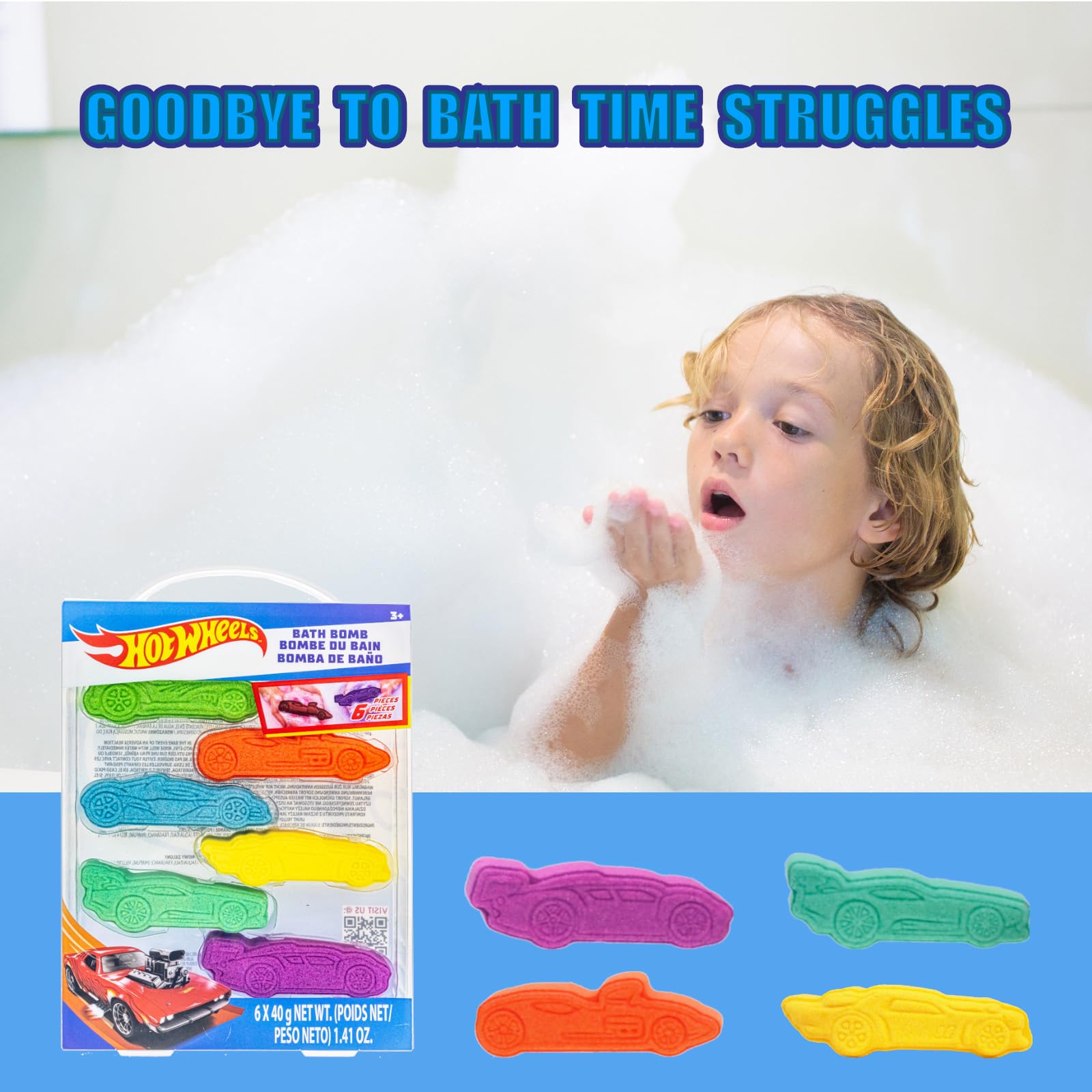 Townley Girl Hot Wheels, bomba con aroma a chicle para experiencia sensorial