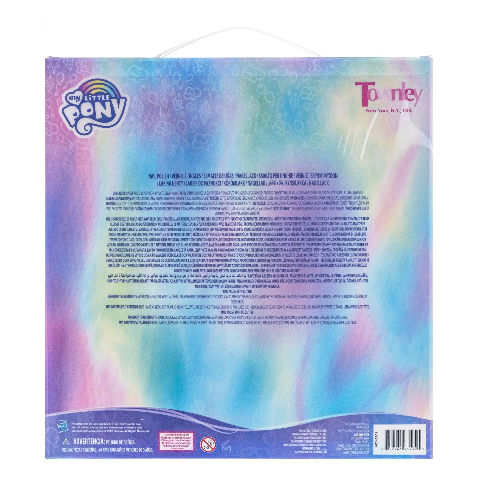 Townley Girl My Little Pony assorted colors opaque polish for quick makeovers.