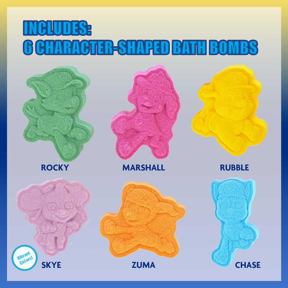 Chase en bomba de baño Paw Patrol, forma divertida y colorida.