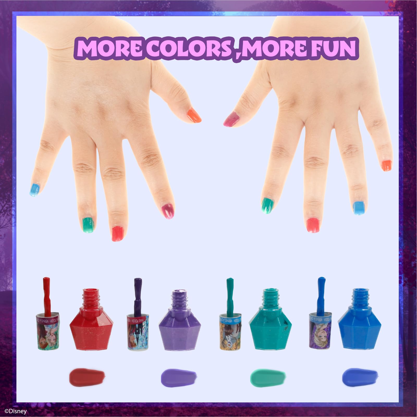 Townley Girl peel-off nail polish demonstrates easy removal without remover.