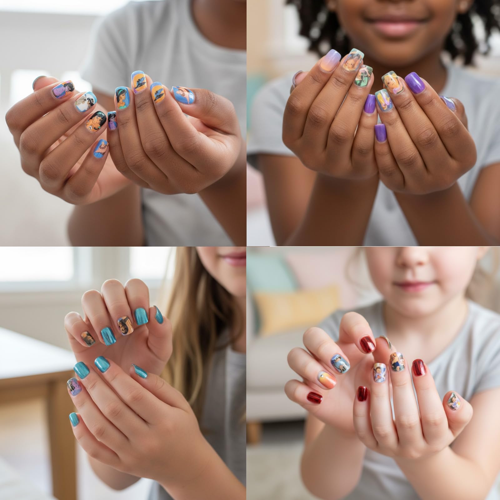 Townley Girl princess nails motifs pack featuring Ariel and friends