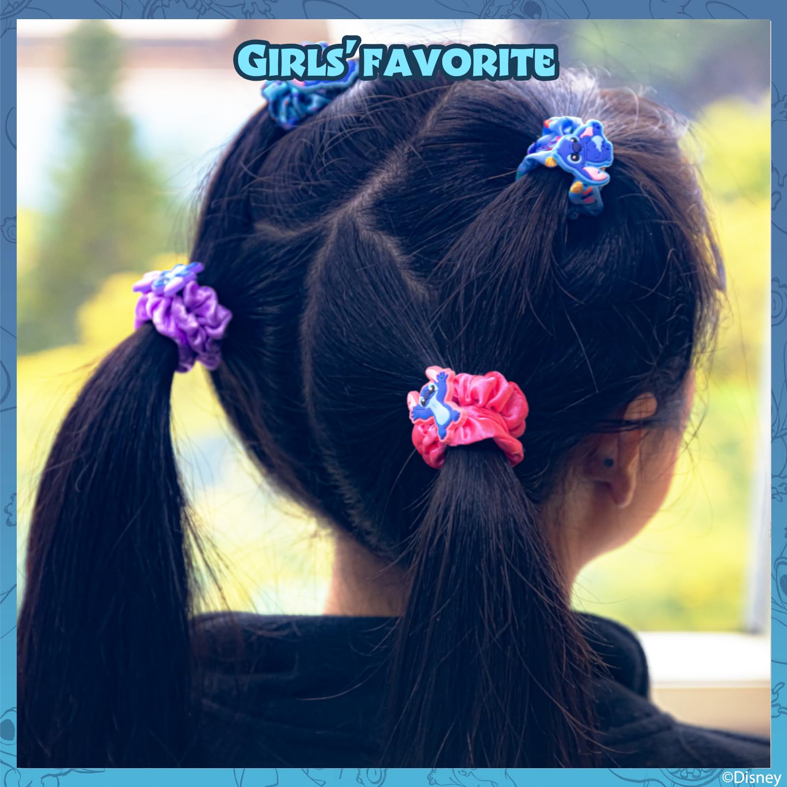 Townley Girl Stitch: gomas satinadas en colores brillantes para peinados creativos.
