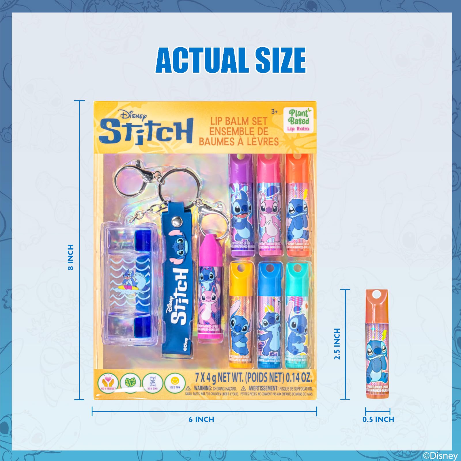 Townley Girl Stitch bálsamo labial con diseños divertidos para jugar y cuidar.