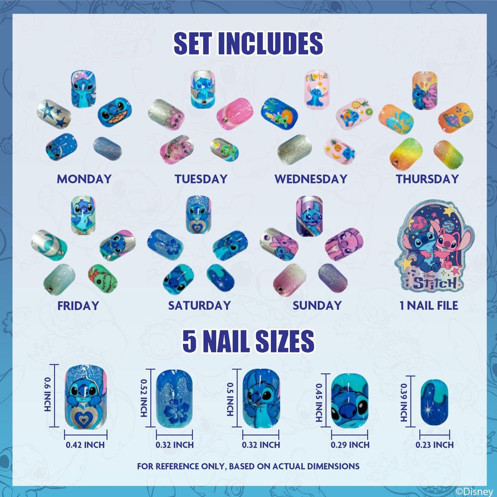 Townley Girl Stitch uñas metalicas brillantes para divertirse con estilo.
