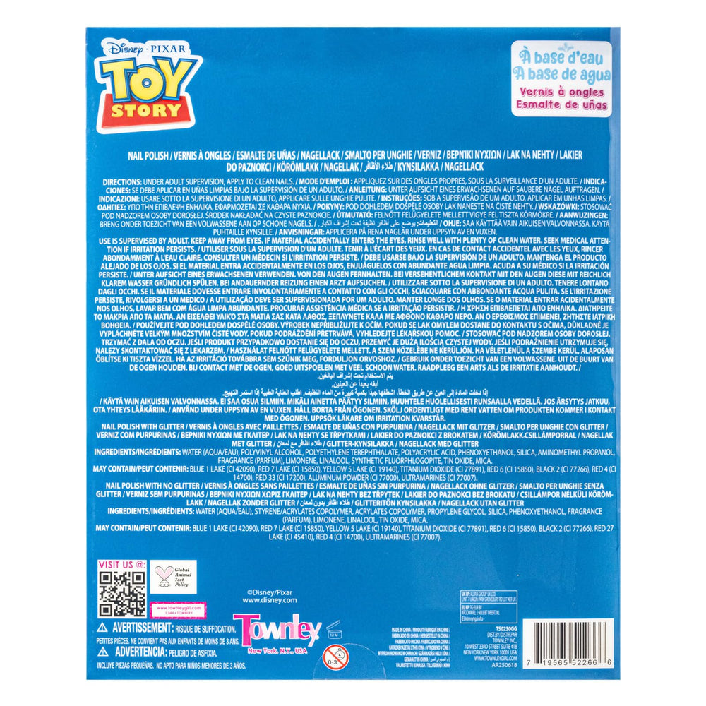 Townley Girl Toy Story: esmalte lavanda con brillo, suave para uñas pequeñas.