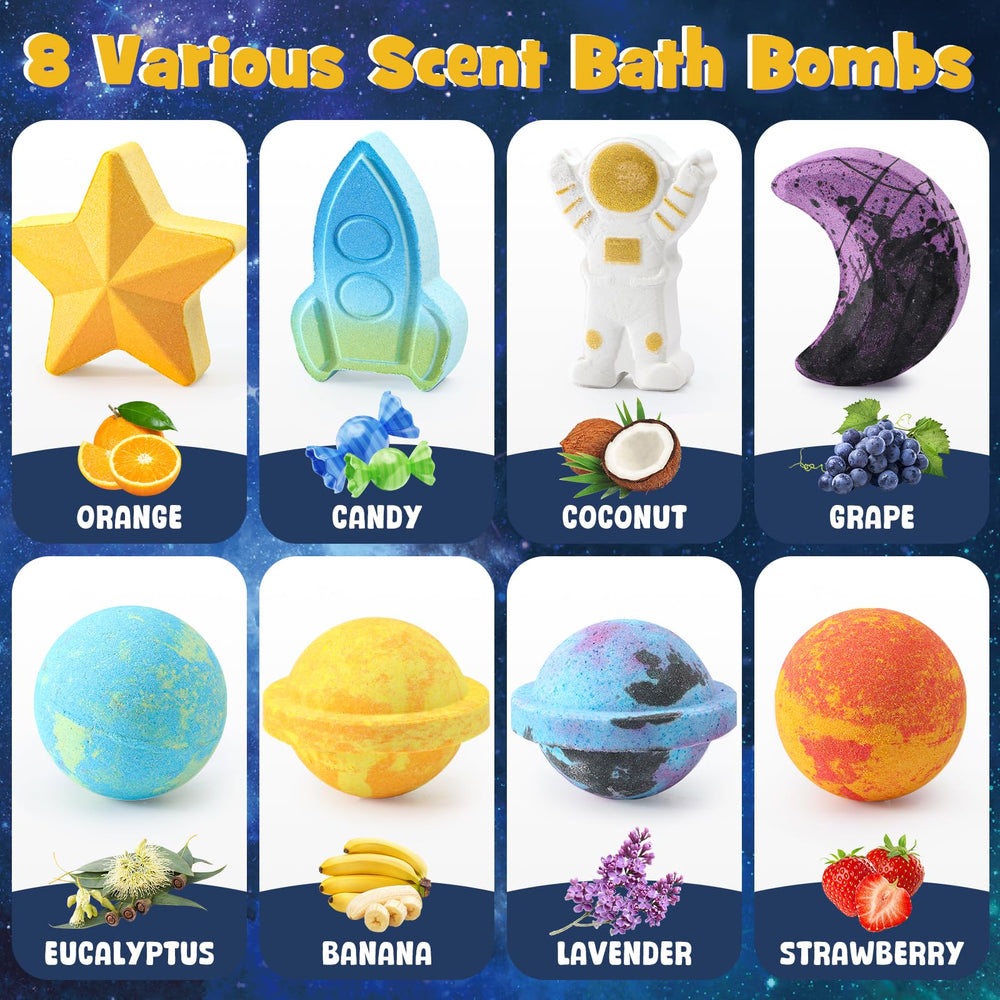 Water fizzing with vibrant colors and gentle aroma during bath time.