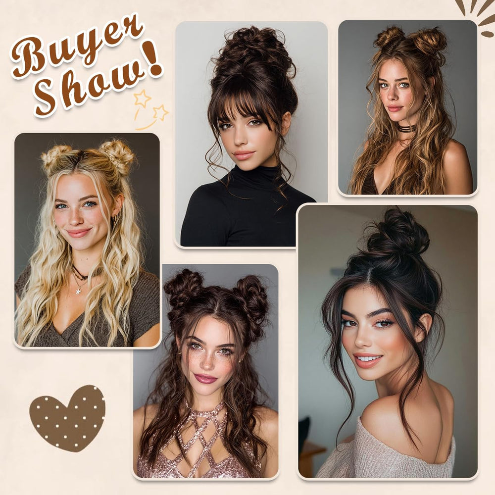 Tozoie messy bun hair piece natural blend complements most hair colors.