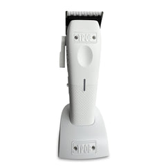 TPOB Mini Play White front view highlights compact, professional clippers for precise fades.