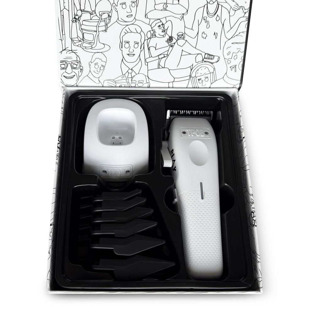 TPOB Mini Play White in-use cordless shot demonstrates freedom during fades.