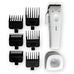 TPOB Mini Play White lever-arm closeup shows five-click SnapTek for accurate fades.