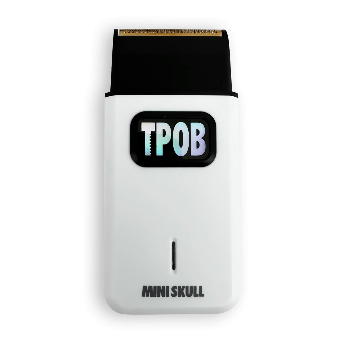 TPOB Mini Skull Shaver compact pocket-ready design for on-the-go grooming.