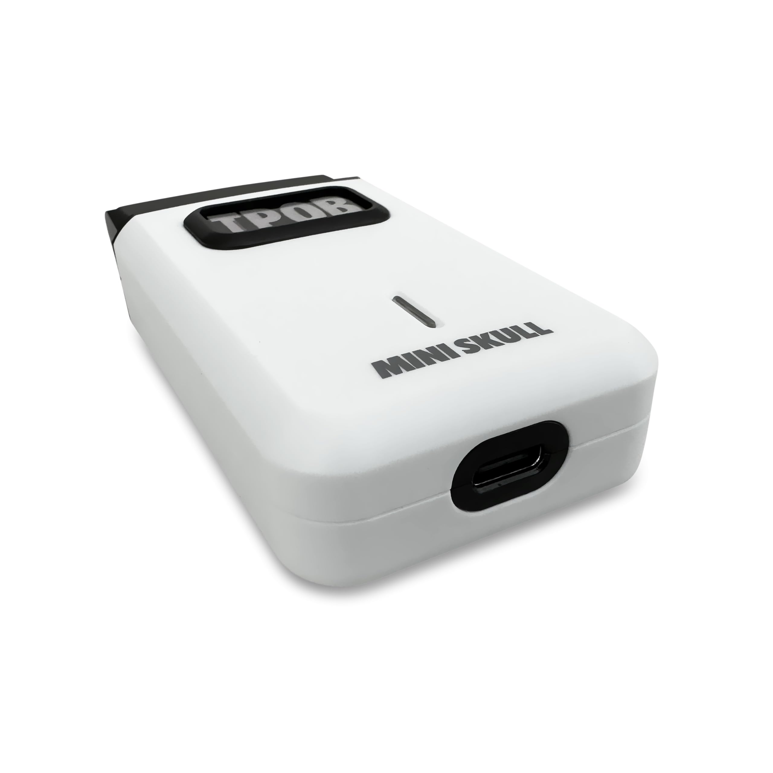 TPOB Mini Skull Shaver white with turbo motor for powerful, drag-free performance.
