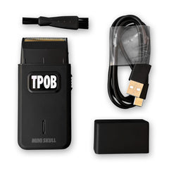 TPOB Mini Skull Shaver black finish suited for professional and home use.