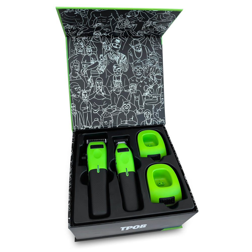 TPOB Play Barber Clippers in use, quiet operation for professionals.