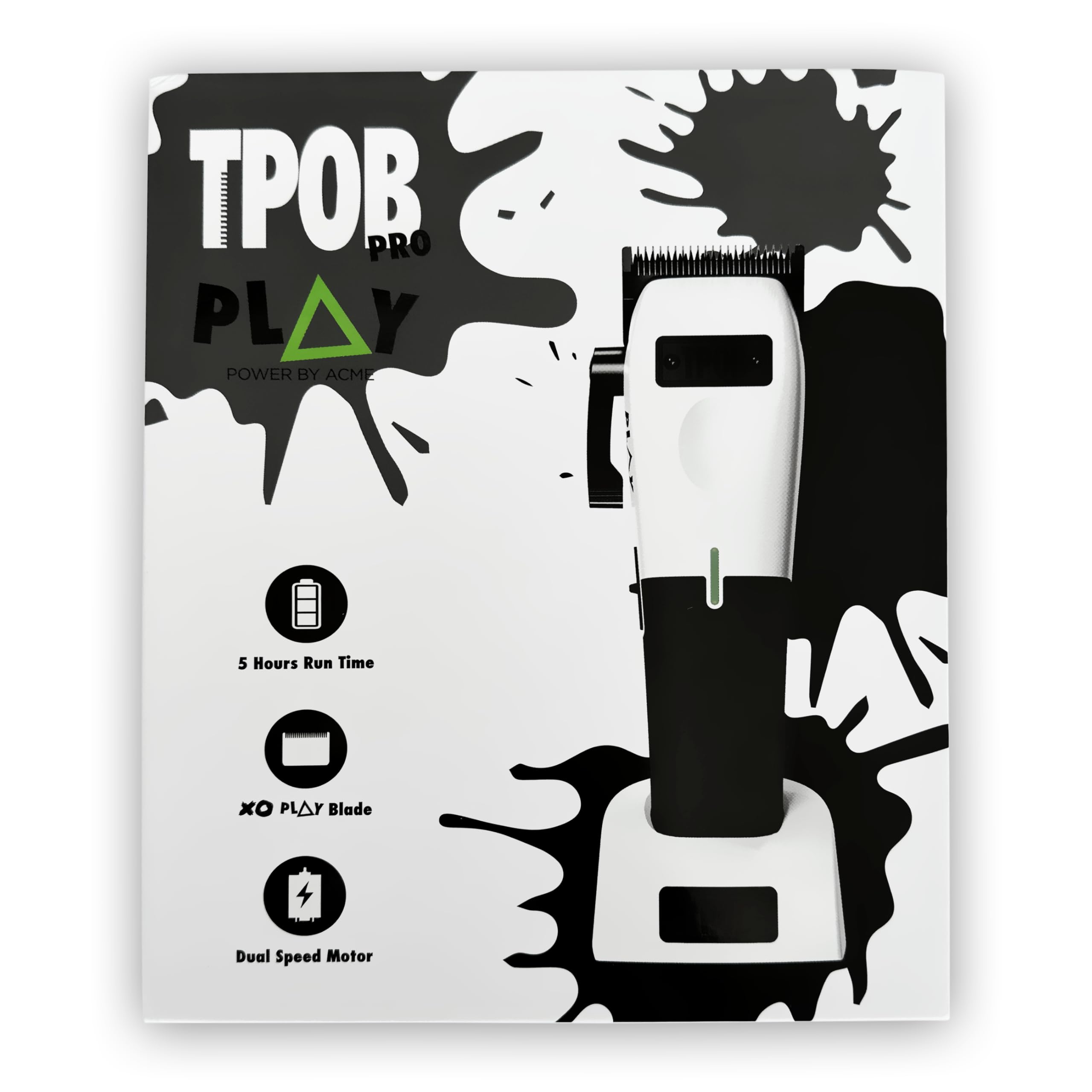 TPOB Play dual speed 6000-7500 RPM for precise control.