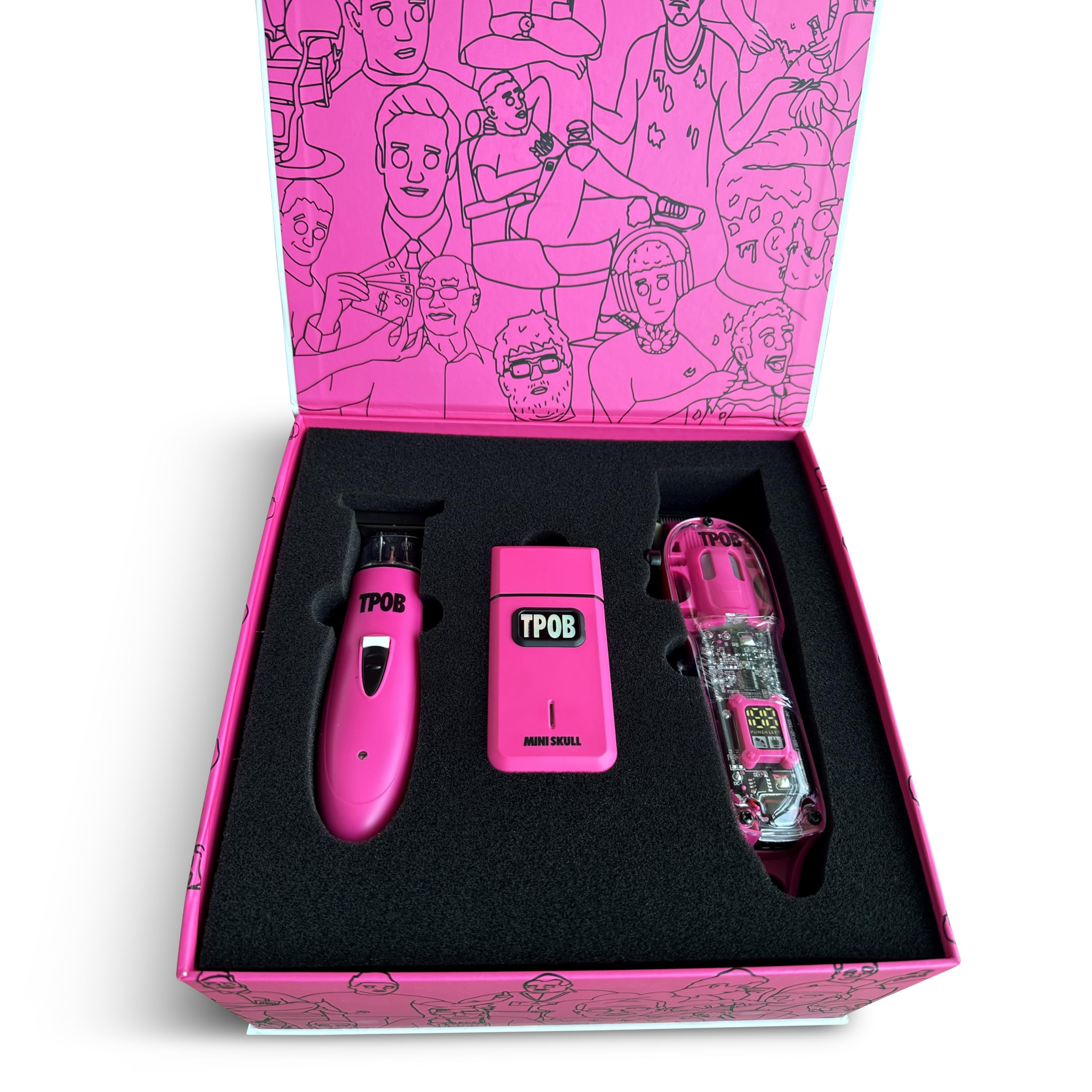 TPOB Slime 2 Candy Pink clipper front view showing blade alignment