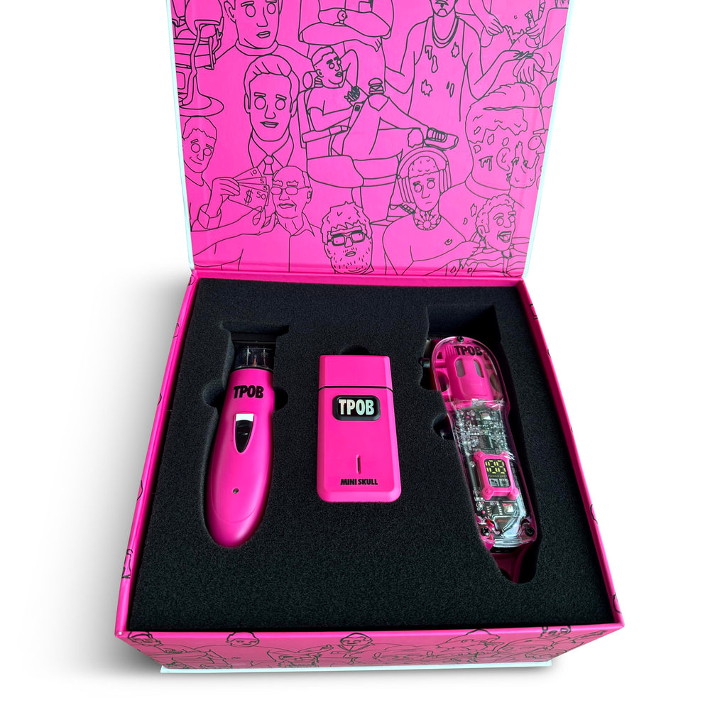 TPOB Slime 2 Candy Pink clipper front view showing blade alignment