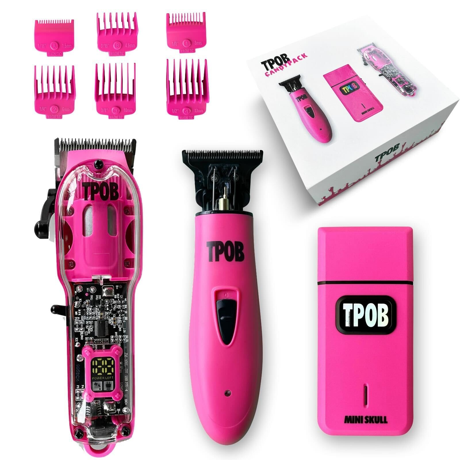 TPOB Slime 2 Candy Pink Clipper Set in matte pink for versatile home pro styling