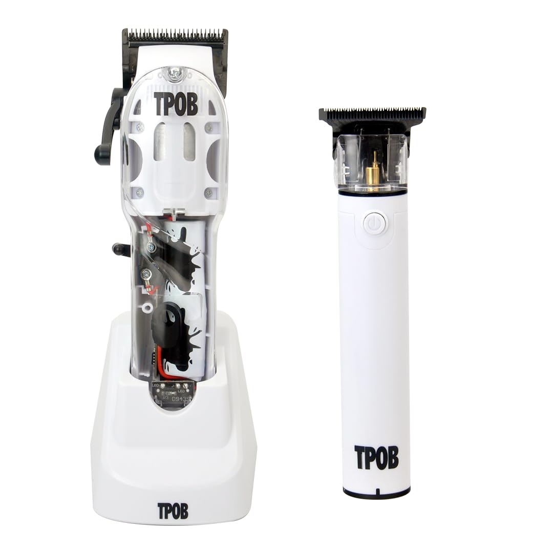 TPOB White Slime 2 Splatt clipper front angle for precise fades