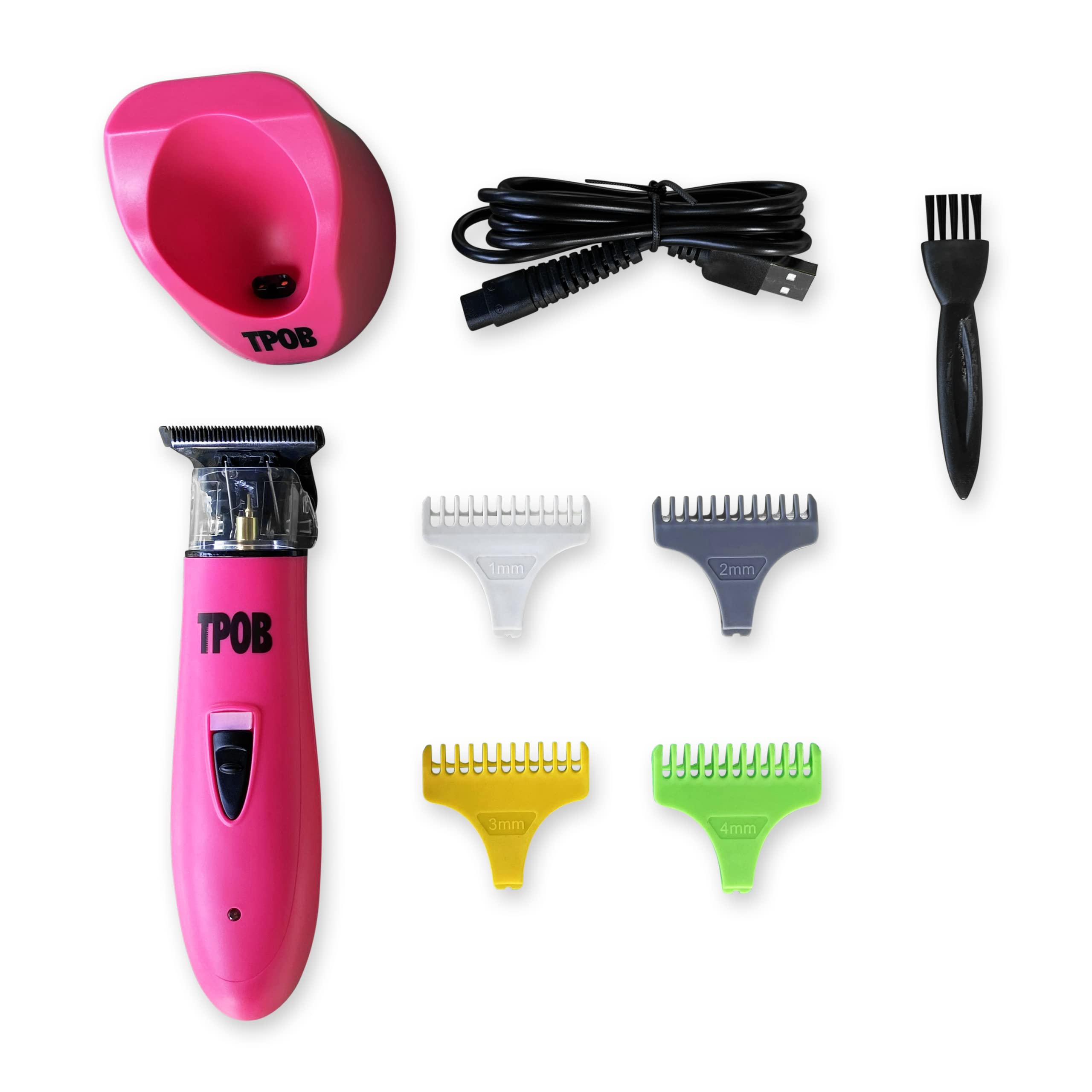 Cordless rechargeable design enables untethered trimming anywhere.