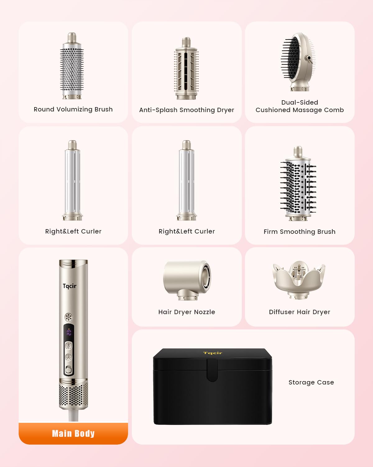 Tqcir round volumizing brush adds lift and body.