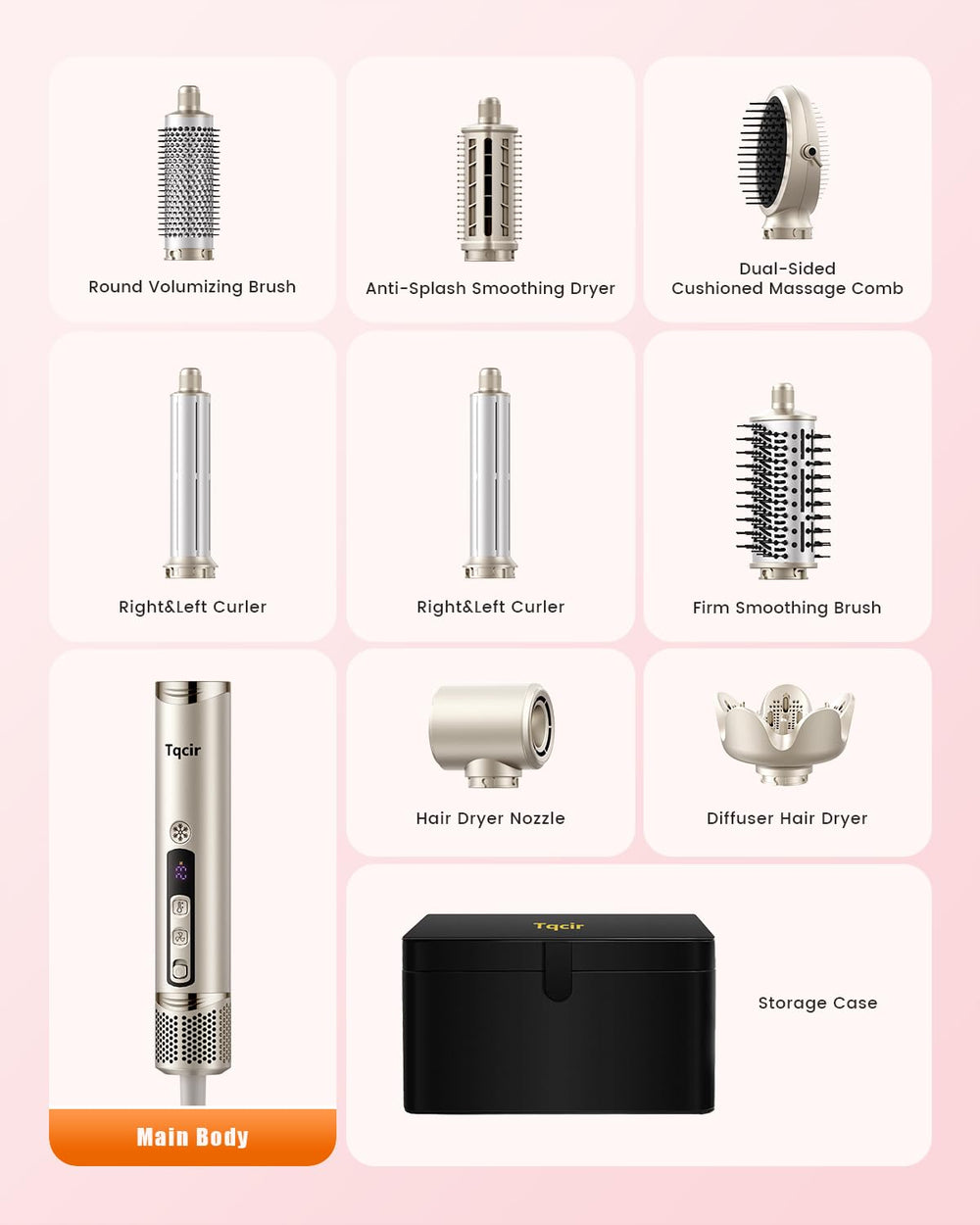 Tqcir round volumizing brush adds lift and body.