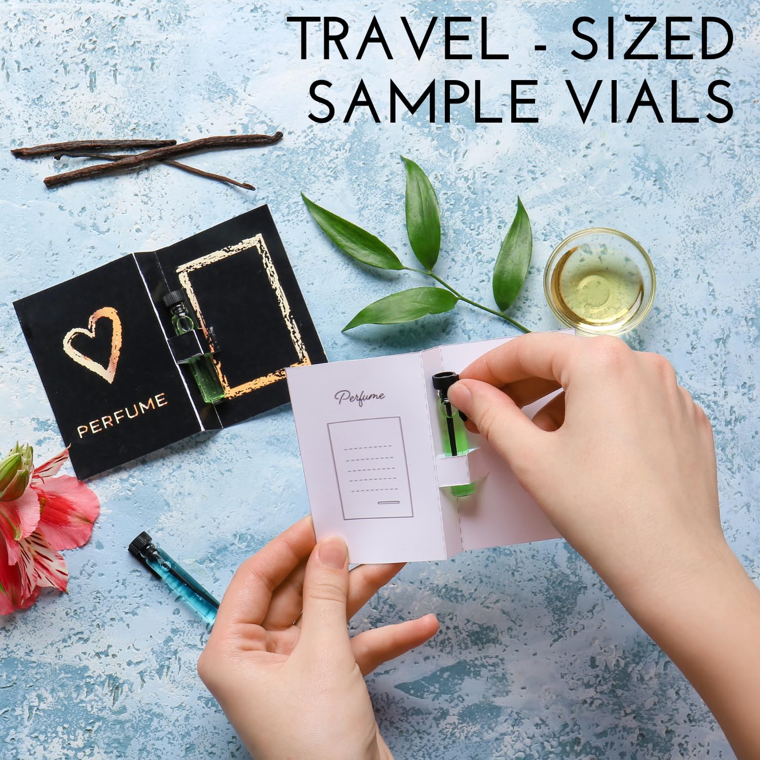 Tradeberry travel-size fragrance set—great for packing and testing scents.