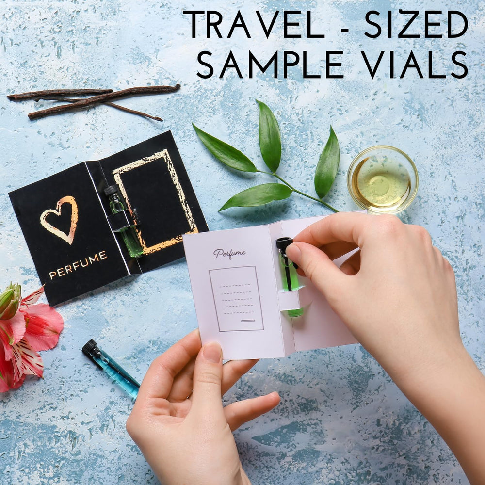 Tradeberry travel-size fragrance set—great for packing and testing scents.